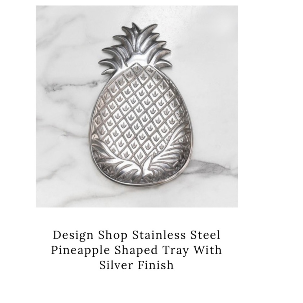 Silver Pineapple Shaped Tray
